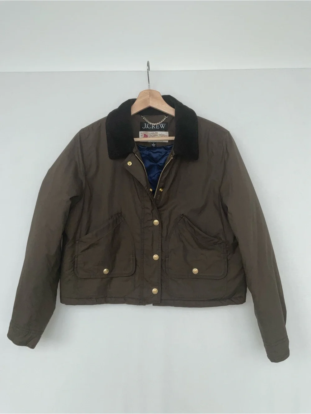 J. Crew Short Barn Jacket in Mossy Brown